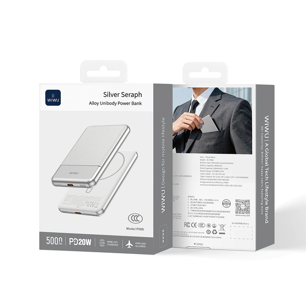 Power Bank WIWU Titanlink 5.000mAh Silver Seraphy WI-P088