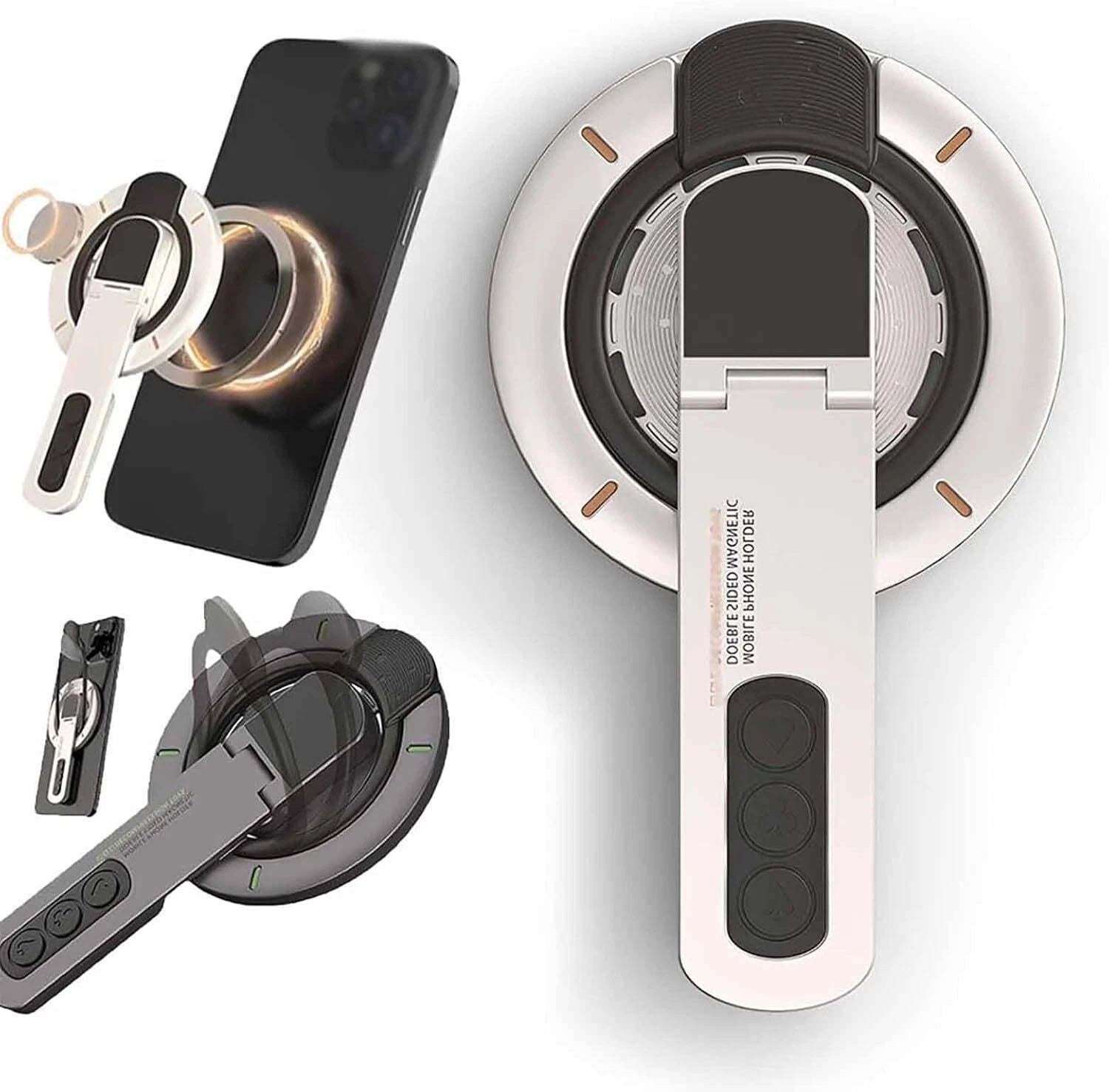 Suporte Magnético de Dupla Face GOJI H1 360° com Ventosa de Vácuo para Smartphone