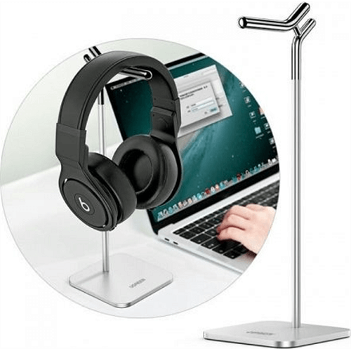 Ugreen prateado (LP143 80701) Suporte para fone de ouvido ajustável