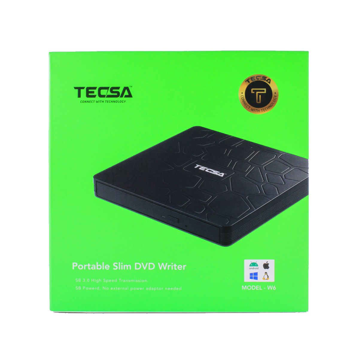 Tecsa W7 DVD RW portátil USB 3.0