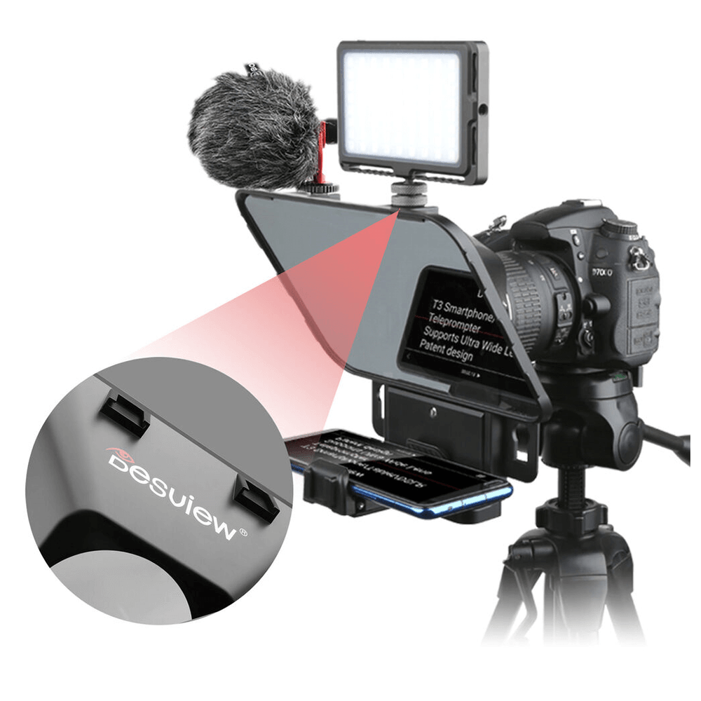 Desview T3 Teleprompter – Compacto, Profissional e Versátil