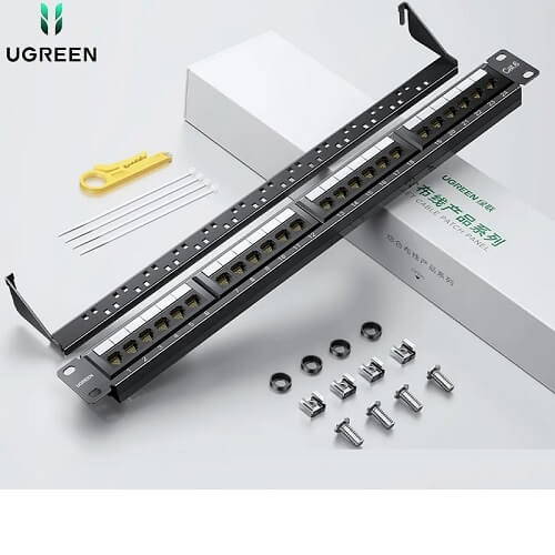 UGreen 70423 Painel de Patch Cat6 com 24 Portas
