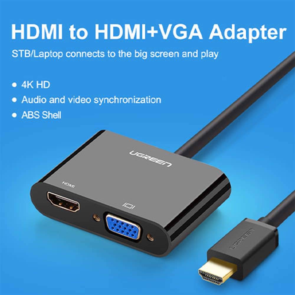 UGREEN 40744 HDMI to VGA+HDMI Converter