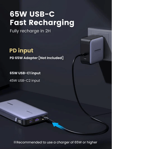 UGREEN 145W Power Bank 25000mAh Carregador portátil USB