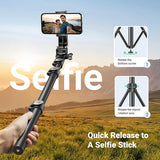 UGREEN 70 inch Aluminum Phone Tripod with Bluetooth Remote
