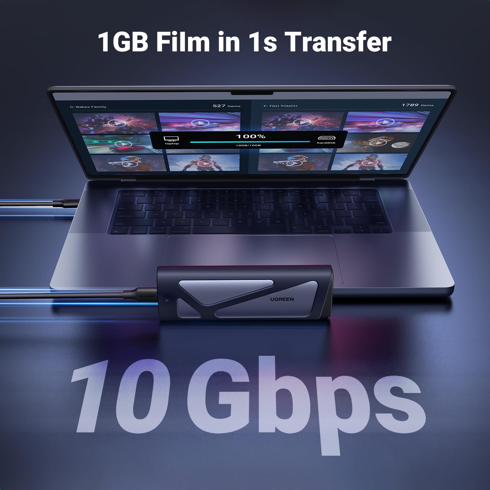 UGREEN M.2 NVMe SATA SSD Enclosure 10Gbps USB 3.2 Gen 2 15813