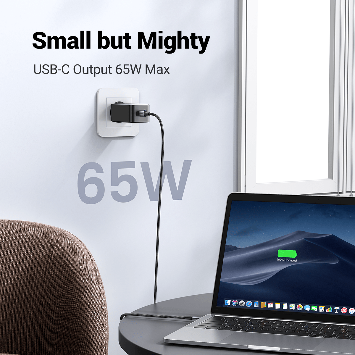 UGREEN Nexode 65W USB C GaN Charger-3 Ports Wall Charger 35042