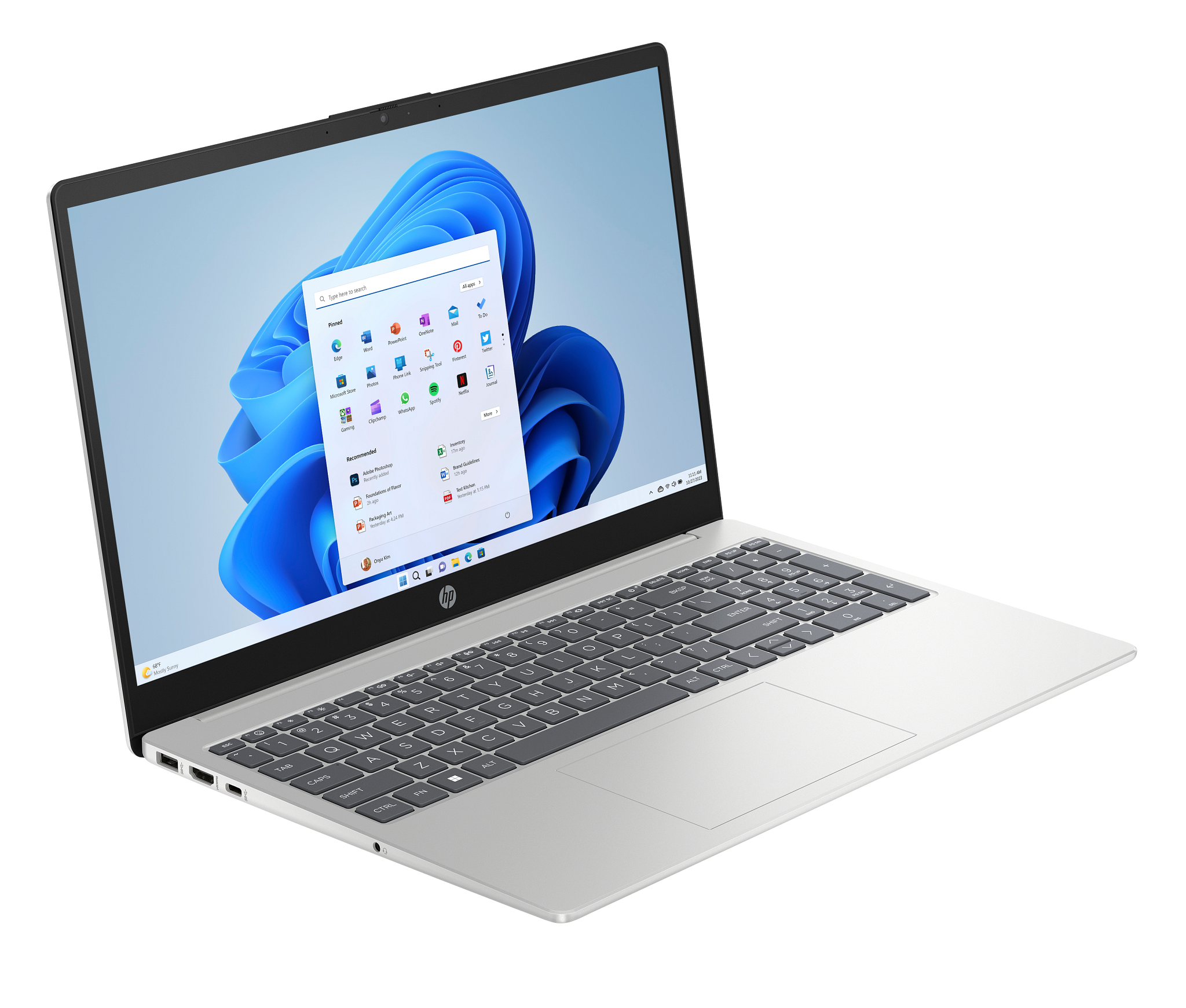 Laptop HP 15-FD0557nia CI7-13TH 8GB 512GB SSD 15.6" BL SILVER W11 PRO