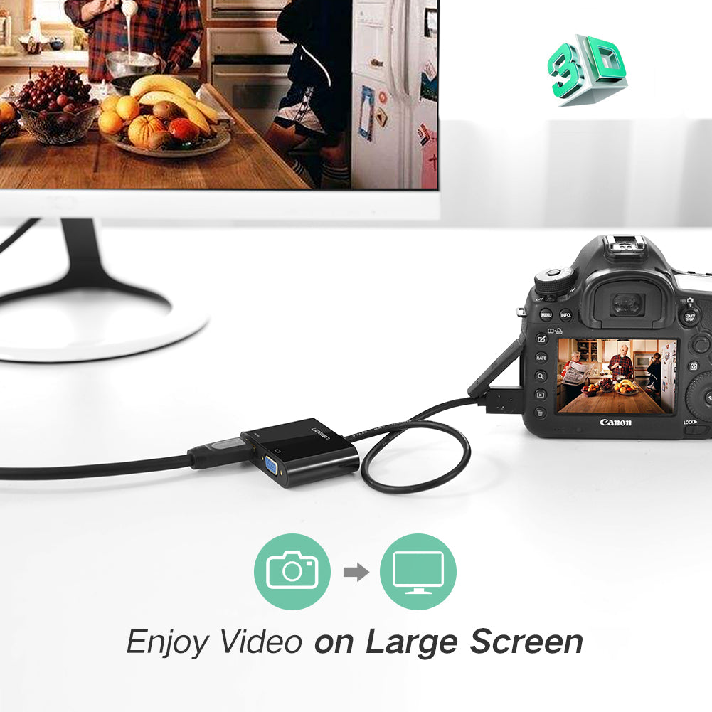 UGREEN 40744 HDMI to VGA+HDMI Converter