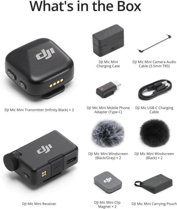 DJI Mic Mini (2 TX + 1 RX + Charging Case) - Image 3