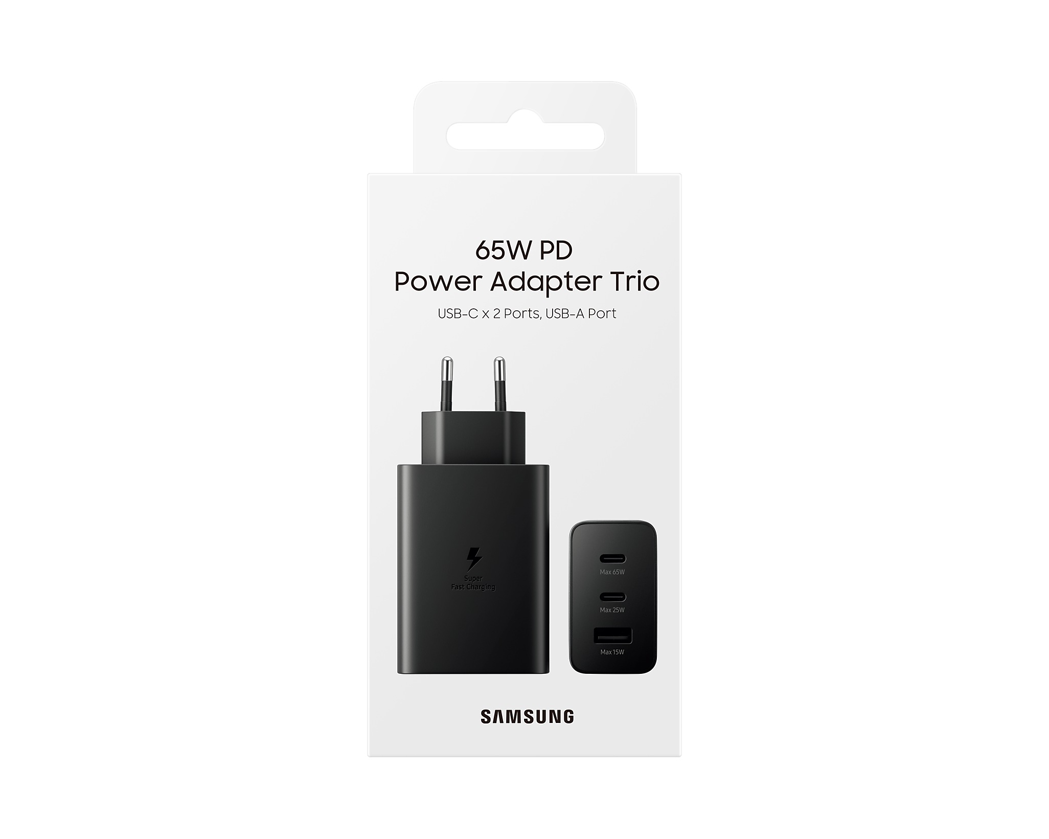 Carregador Samsung 65W Triplo USB (EP-T6530)