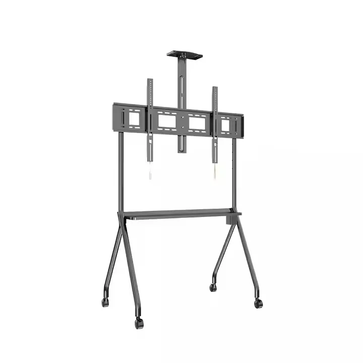 Suporte de Chão para TV 55-100" Máx.120kg com Rodas e Bandeja