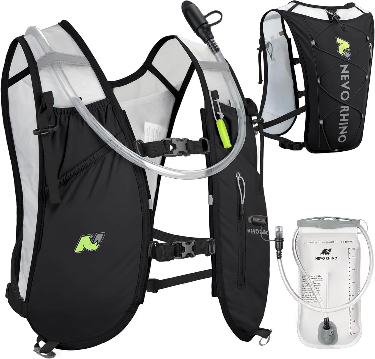 Colete de Hidratação Profissional NNEVO RHINO 9280 White