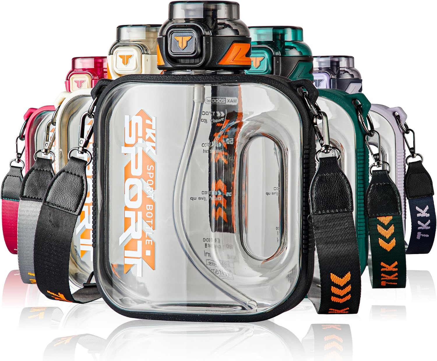 TKK Garrafa de água de 1,6 litro com palha TKK 1022