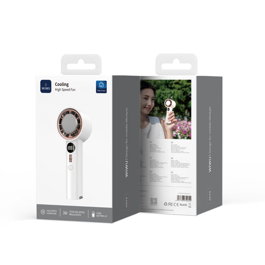 WiWU ChillMate – Ventoinha Portátil 3000mAh de Alta Potência