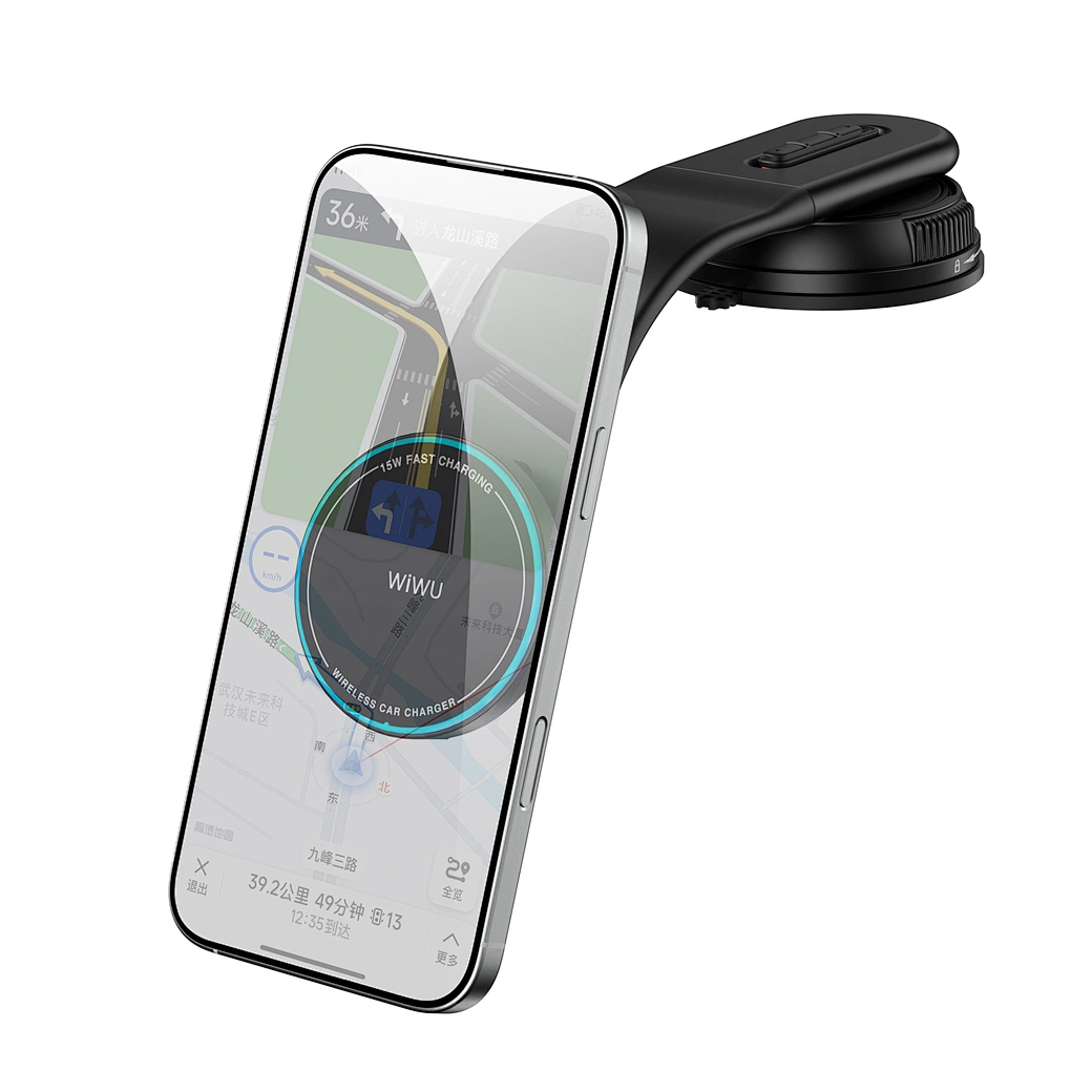 WiWU CH-327 – Suporte Magnético Flexível com Carregamento Wireless para Carro