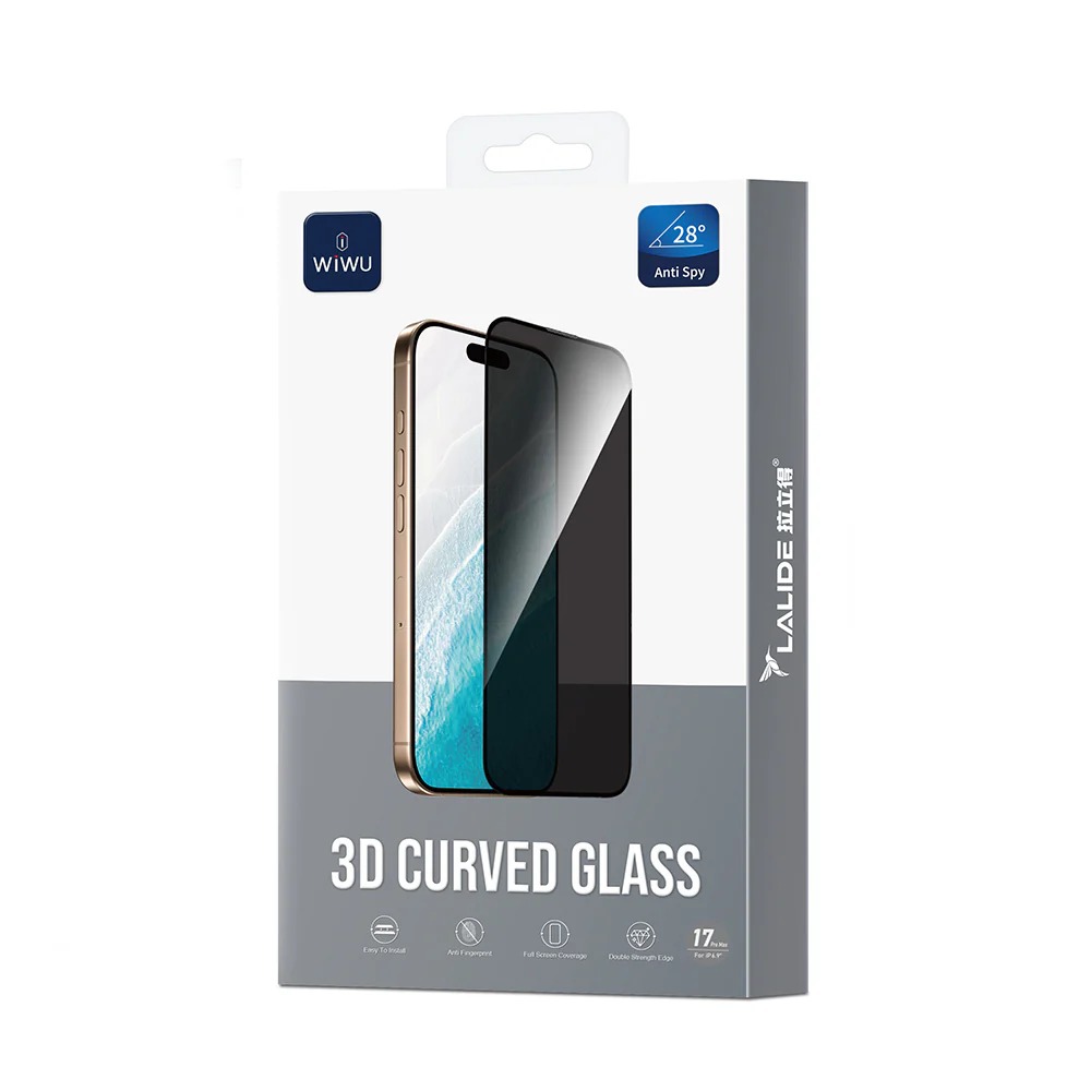 Protector LALIDE 3D Privacy Curved Glass Iphone 17 Pro Max (LLD302)