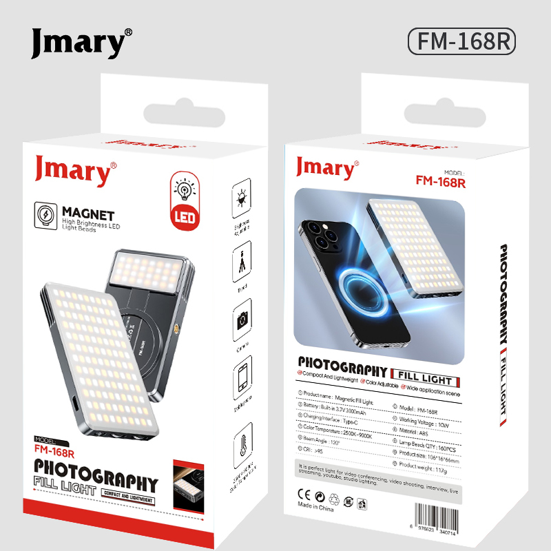 Luz de vídeo LED bicolor Jmary FM-168R