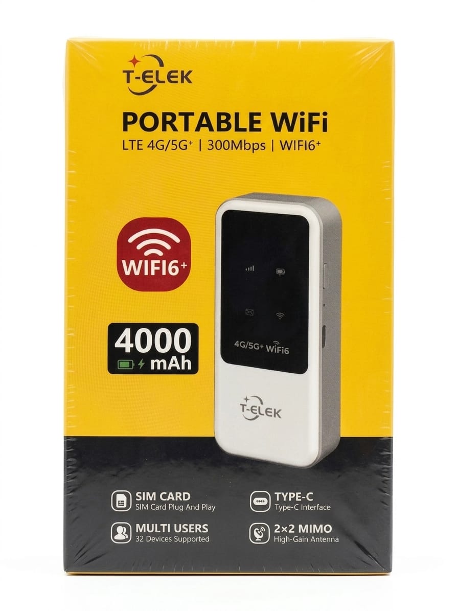 4G LTE MiFi Router - 150Mbps, 2400mAh Battery, Portable WiFi Hotspot
