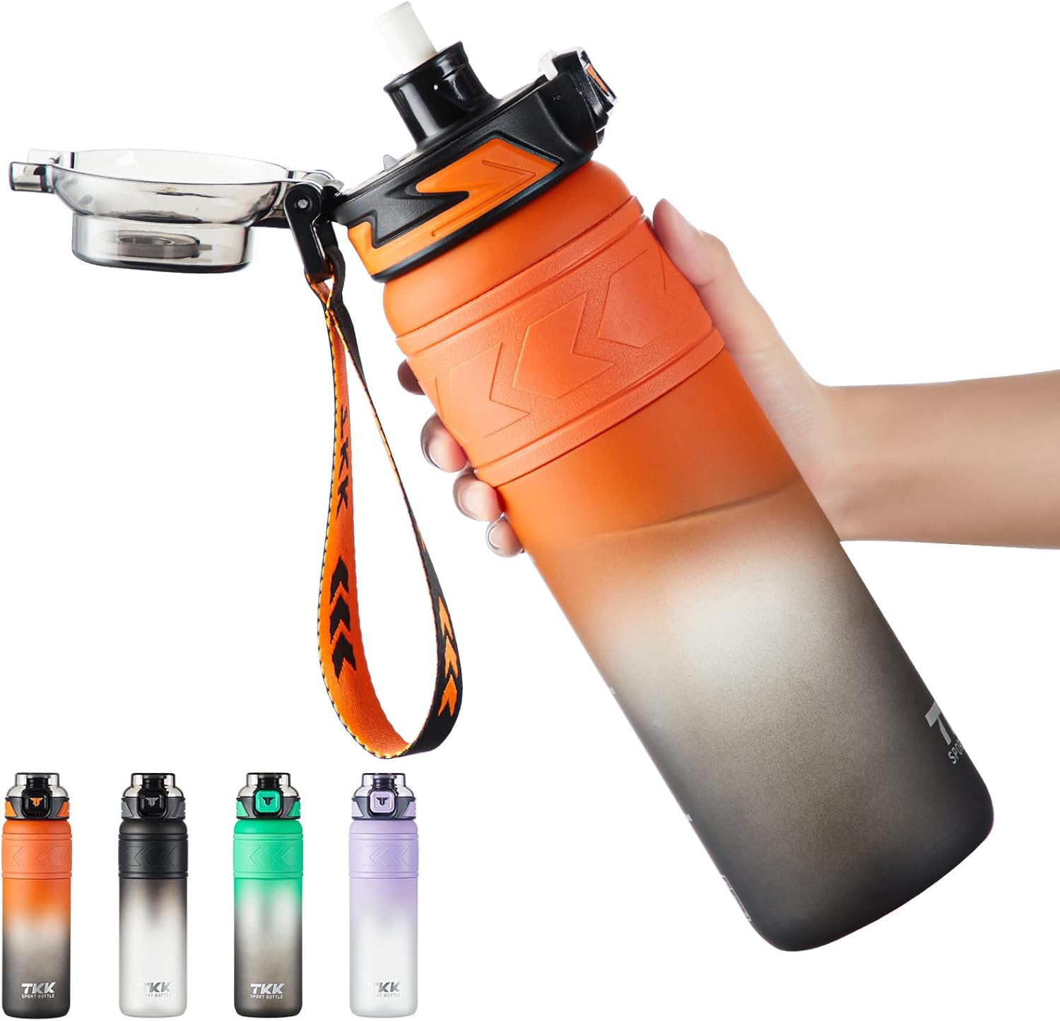 Garrafa de Água Tritan Portátil com Canudo 1000ml