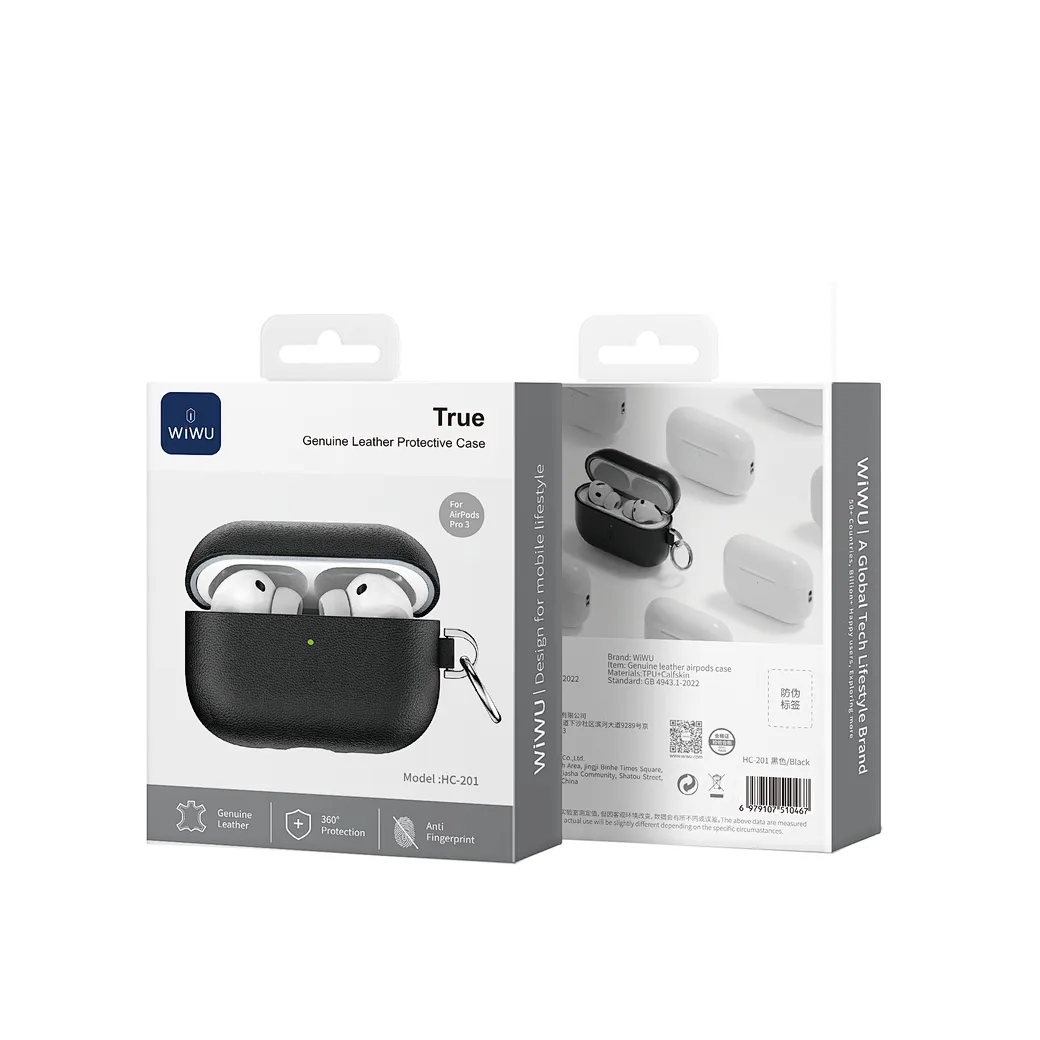 WiWU Genuine Leather AirPods Pro 3 Case – HC-201
