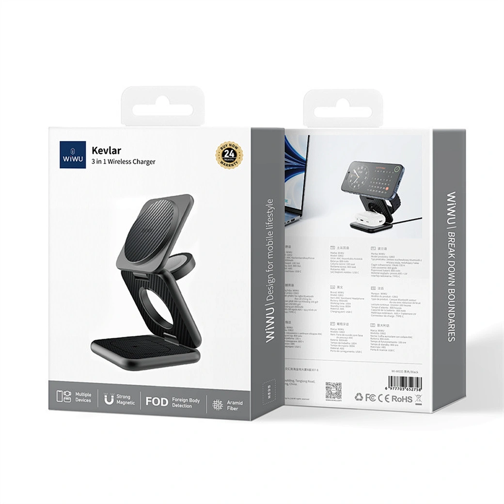 WiWU Kevlar 3-in-1 Wireless Charger Wi-W035