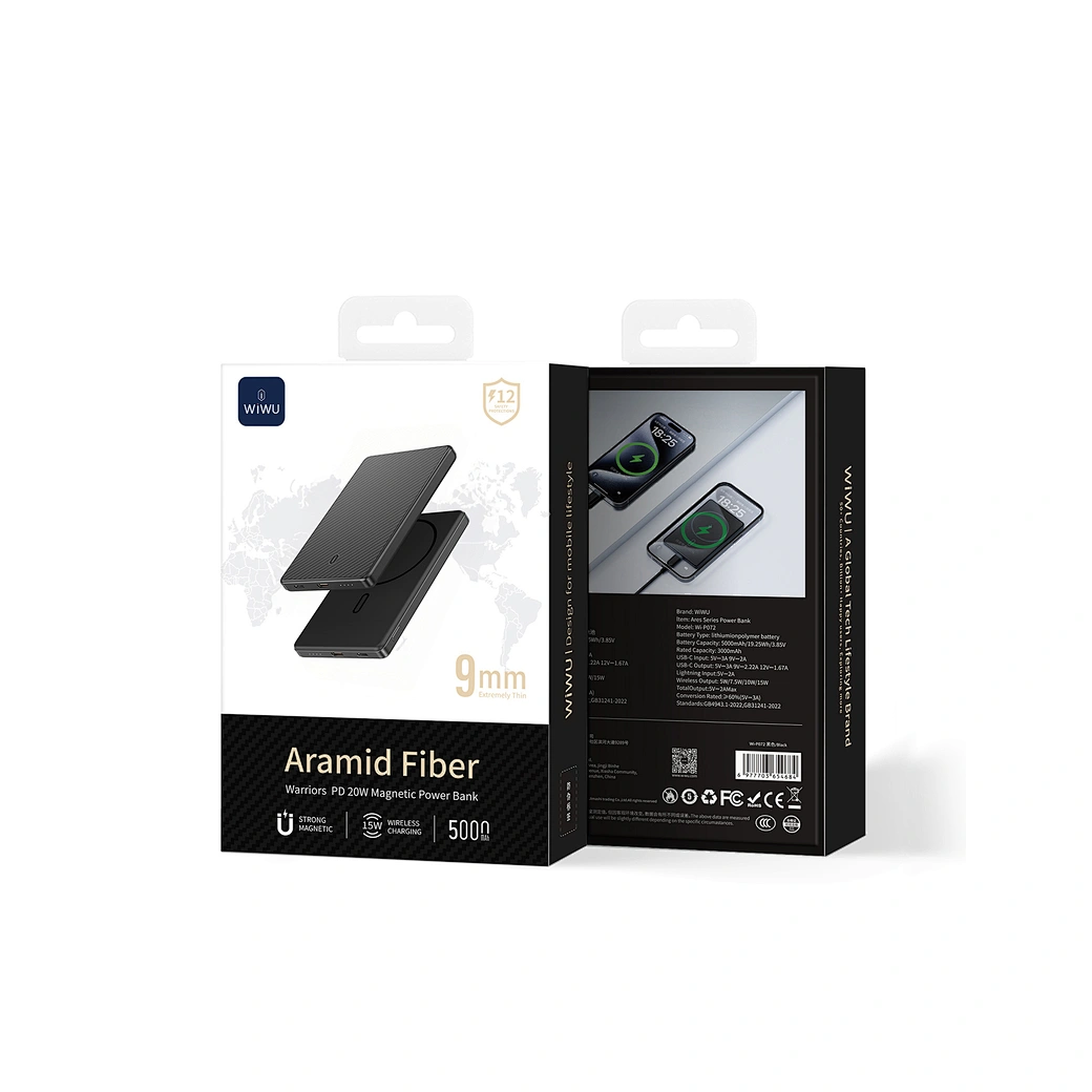 WiWU Warriors PD 20W Magnetic Power Bank Wi-P072 5000mAh
